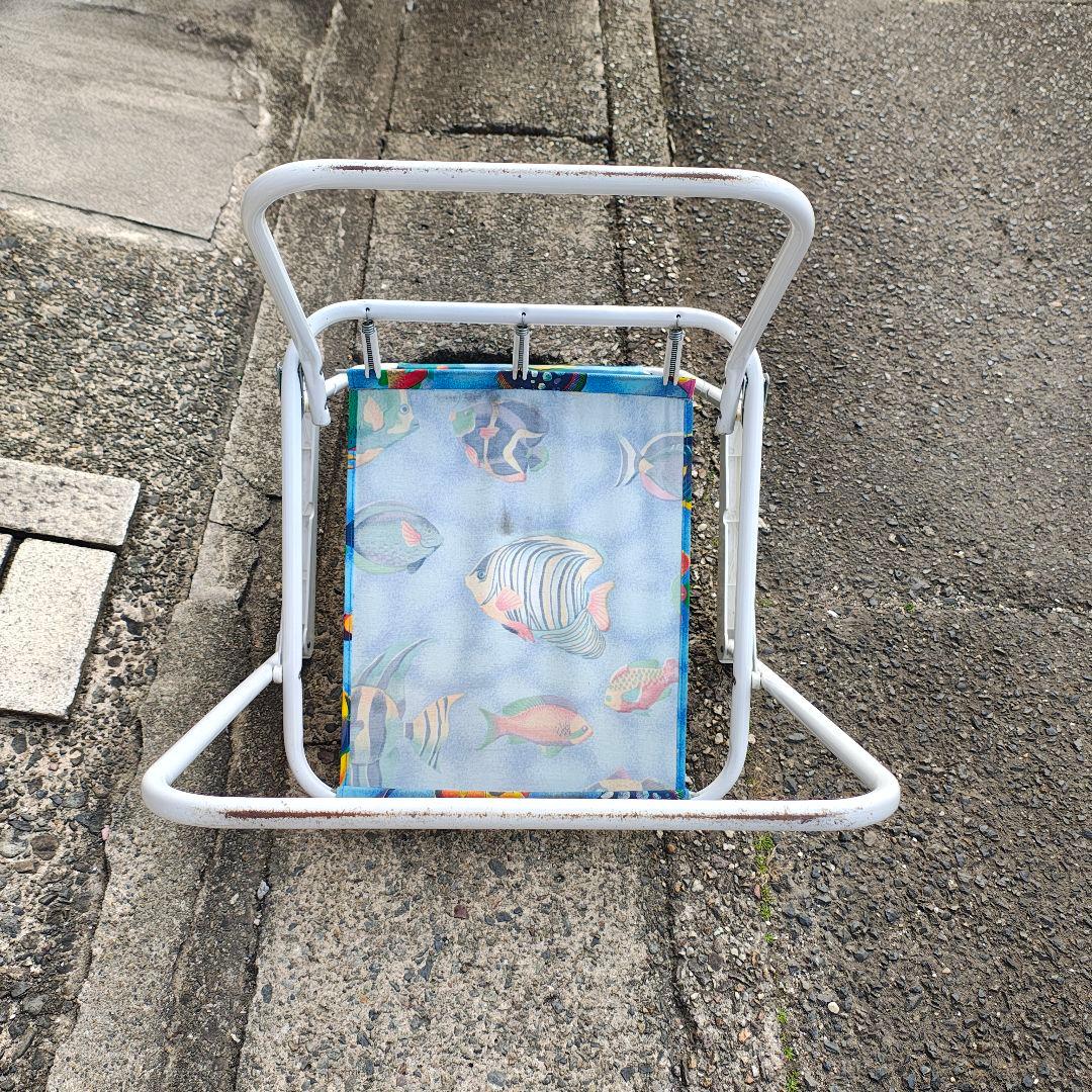美品 折りたたみ式 ビーチチェア 2脚セット アウトドアチェア
