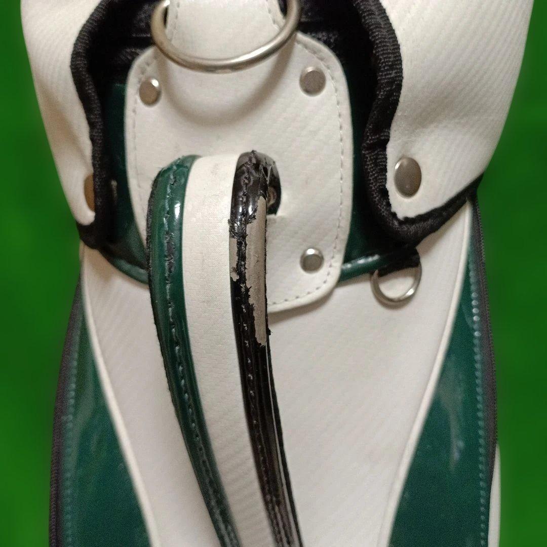 軽量タイプ adabatゴルフキャディバッグ ホワイト/ブラック