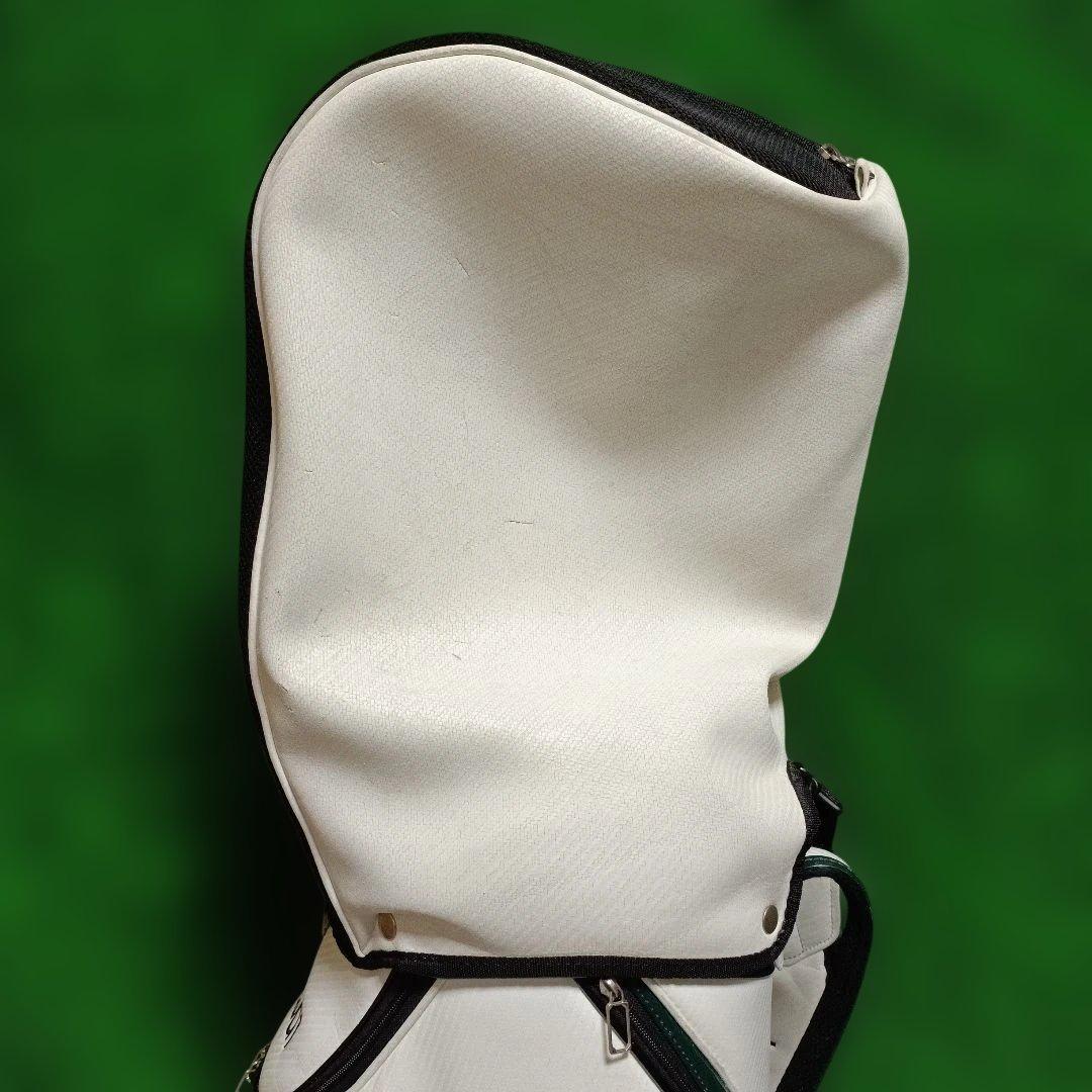 軽量タイプ adabatゴルフキャディバッグ ホワイト/ブラック