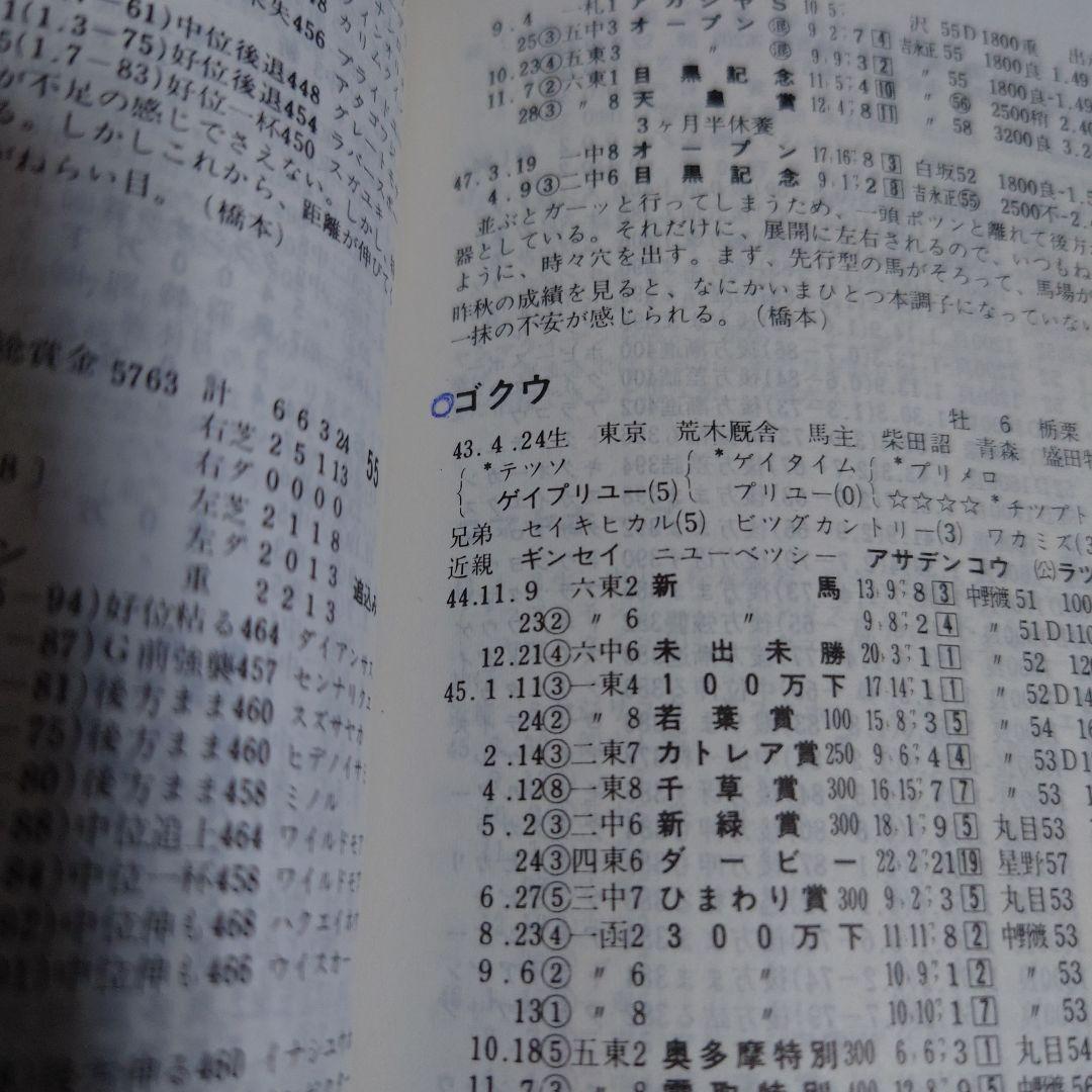 競馬四季報 1972年夏季ダービー号 創刊第２号