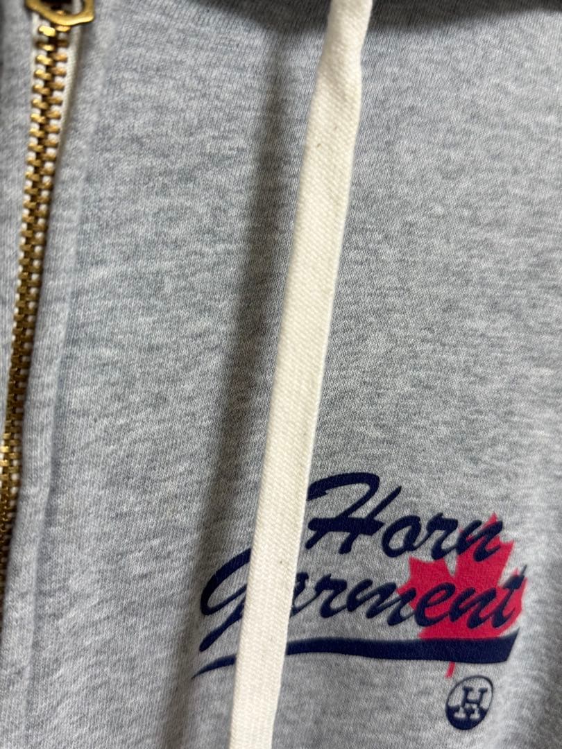 ホーンガーメント パーカー グレー