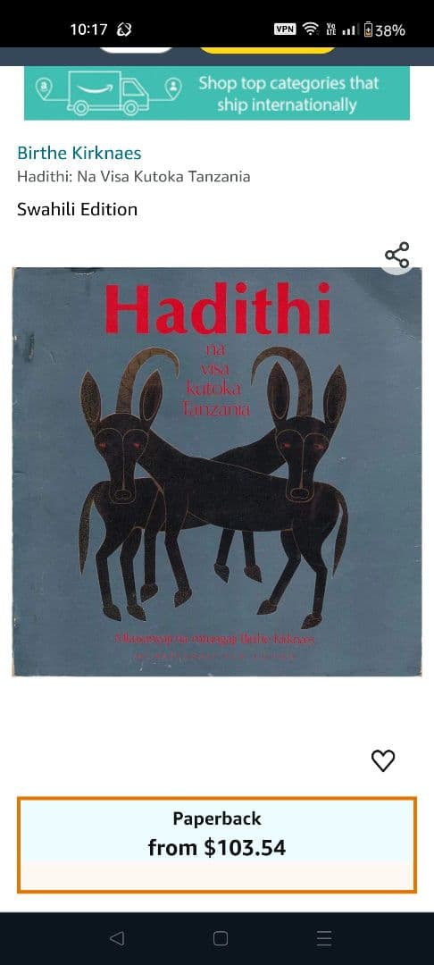 ティンガティンガ本Hadithi na visa kutoka Tanzania