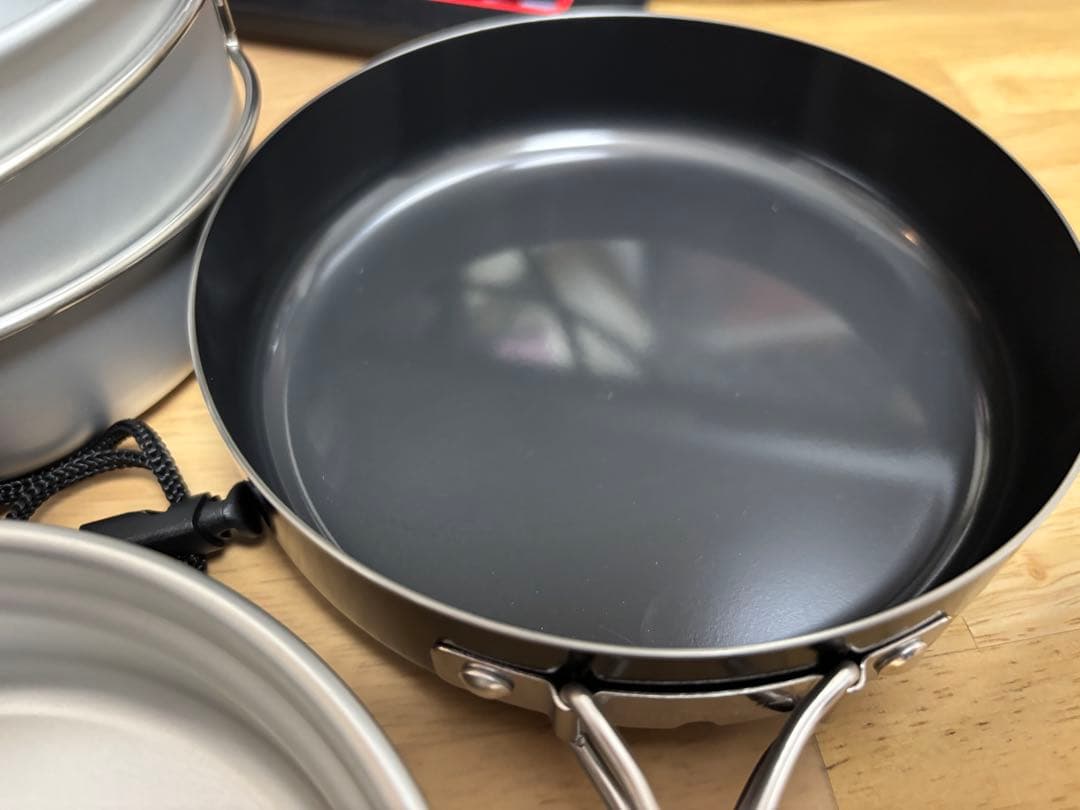 未使用スノーピークアルミパーソナルクッカーセット&ユニフレームフライパンセット