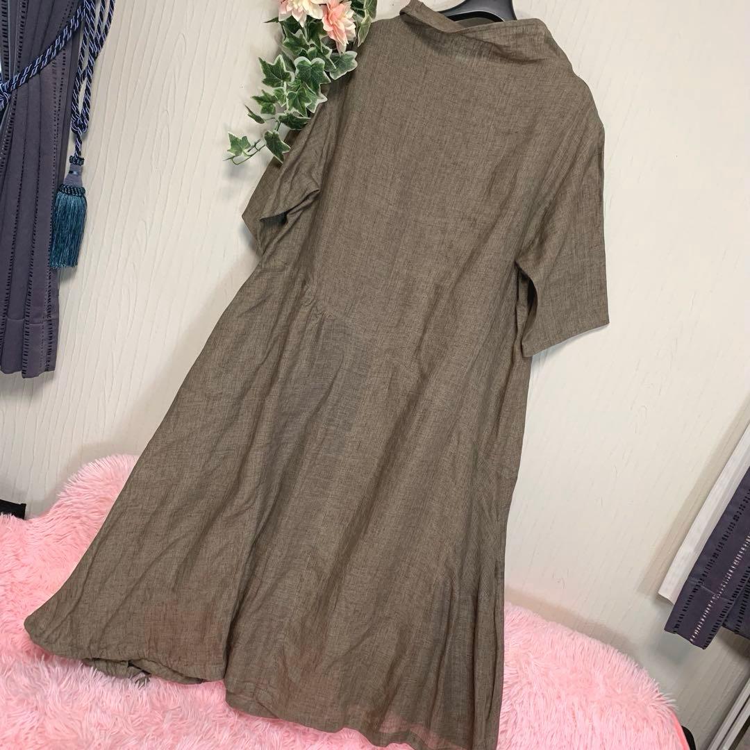 専用♡慈雨【リネン100%/近年モデル◆アシンメトリー/変形 ワンピース】L相当