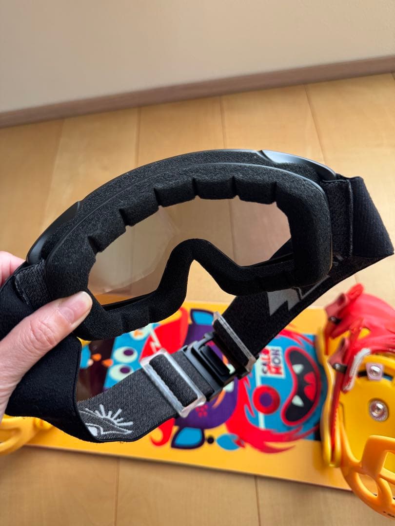 イエロースノーボードセット（ビンディング・ブーツ・ゴーグル付き）