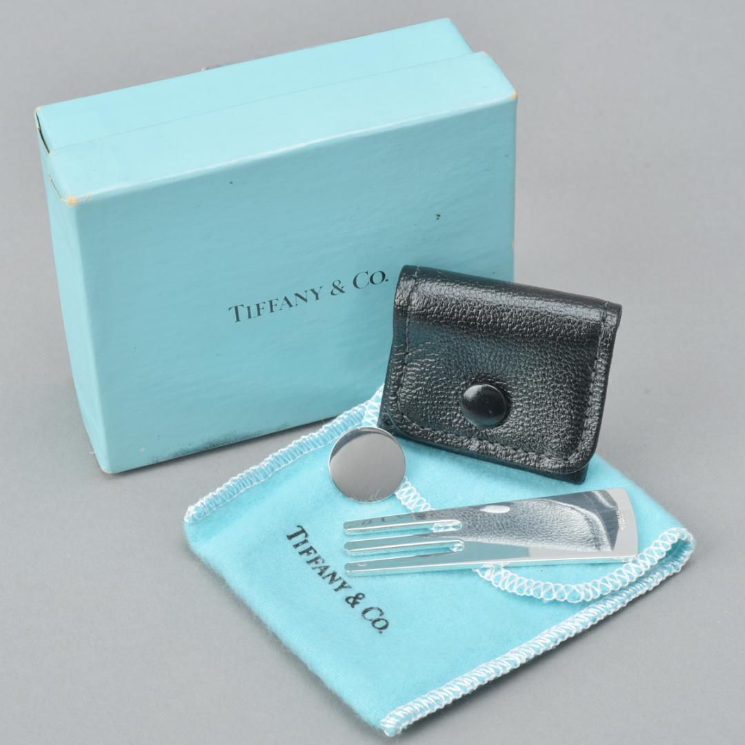 新品仕上げ済◇ティファニー ゴルフマーカー グリーンフォーク セット SV925