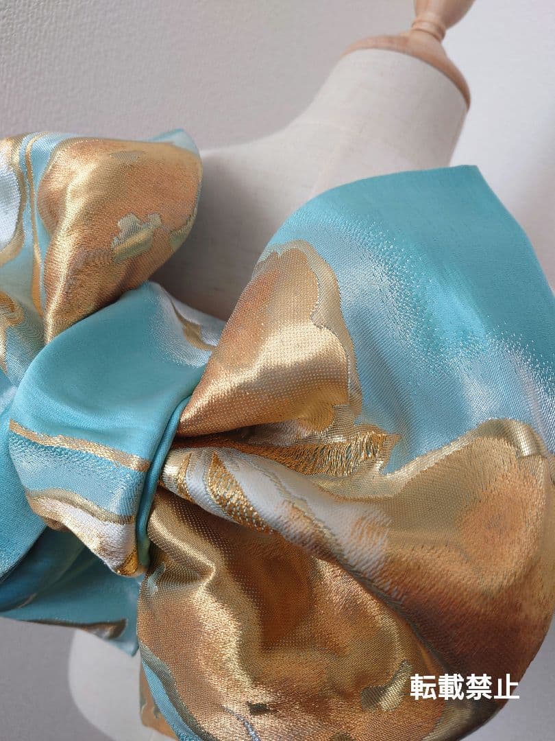 七五三　ハーフ成人式　ジュニア帯　大人用正絹袋帯からの作り帯　1点物　蝶柄