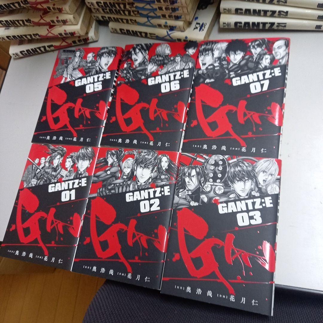 GANTZ全37巻、GANTZ:G全3巻、GANTZ:E1,2,3,5,6,7巻