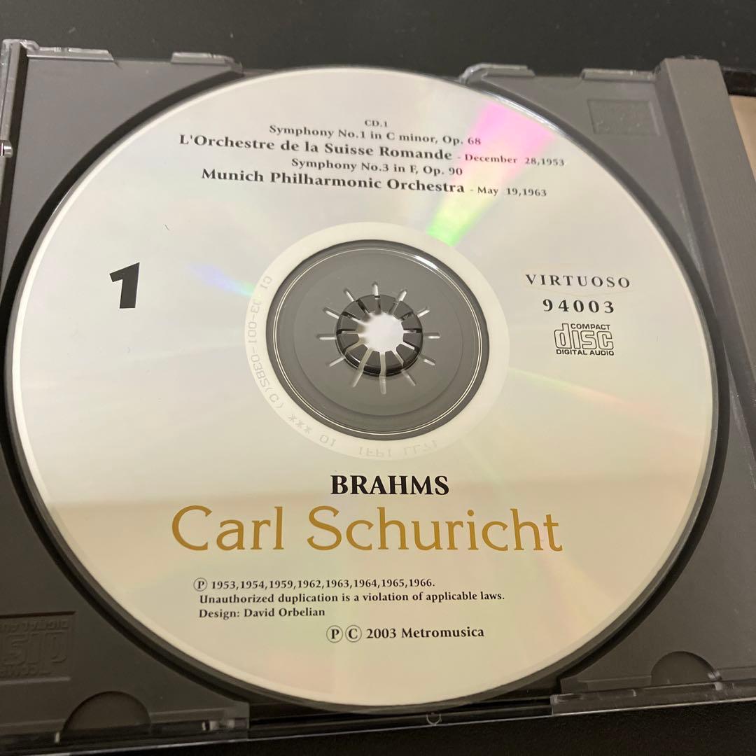 【売約済】シューリヒト／ブラームス:交響曲全集、他　4CD