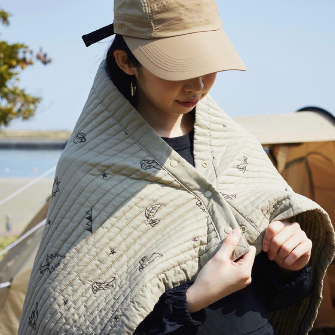 【新品！2個SET】DOD DADWAY 刺繍キルトケット　ベージュ