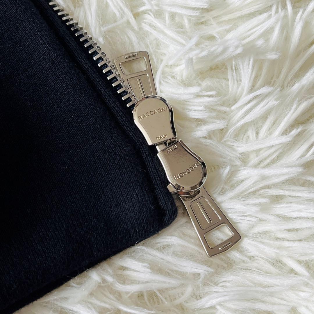 【タグ付き！】1piu1uguale3　ライダーススウェット　ダブルジップ　黒