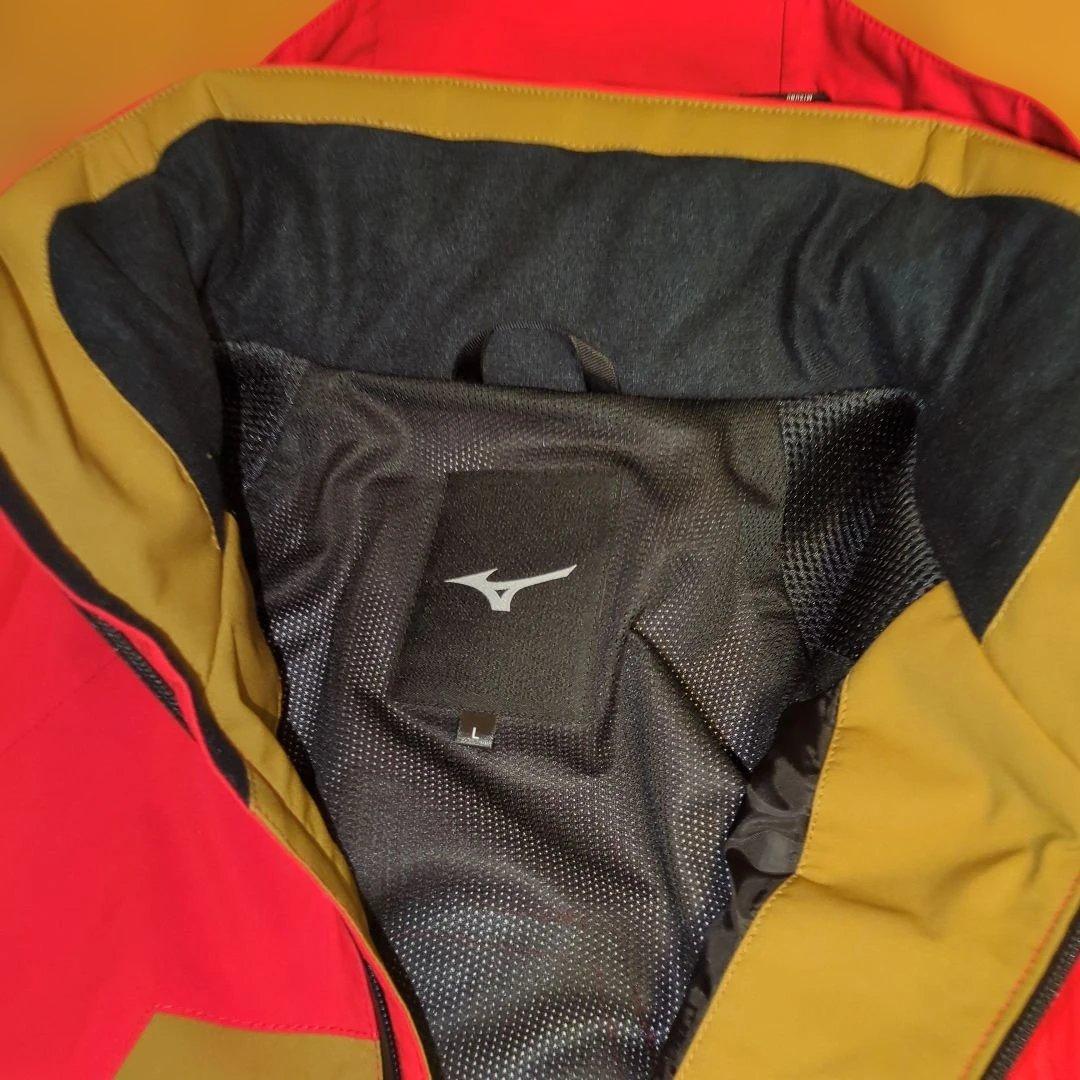 Mizuno スキー用フード付きジャケット 赤/茶色