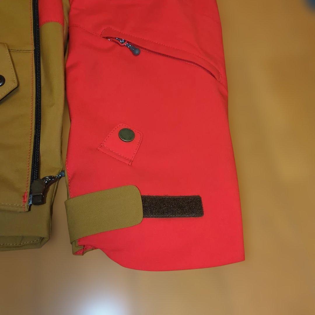 Mizuno スキー用フード付きジャケット 赤/茶色