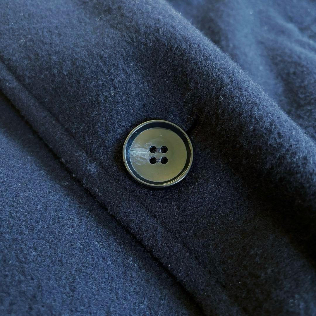 grin ソフトウールビーバーポンチョコート　ネイビー　ハーフコート　サイズ2