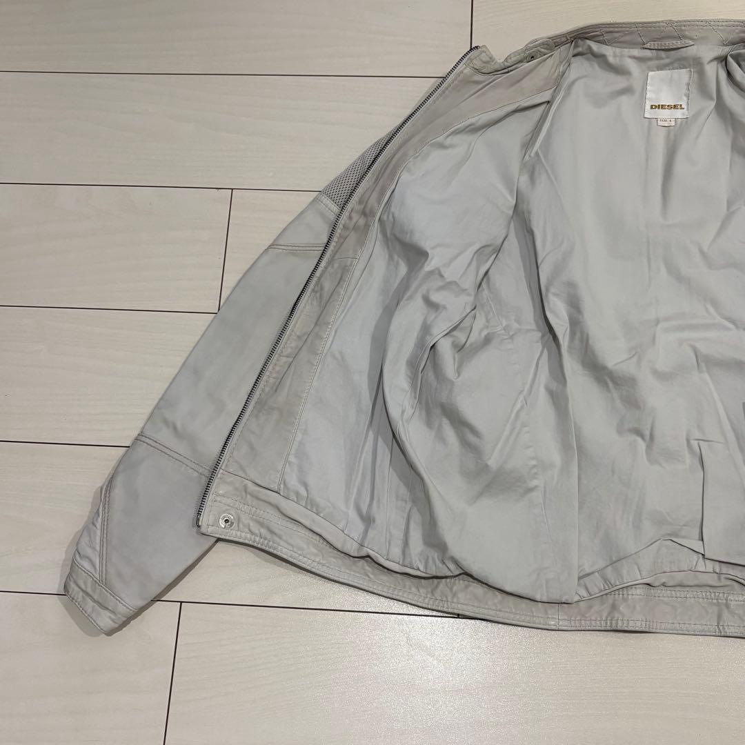 宮*ん様 DIESEL レザーバイカージャケット　本革　ラムレザー　オフホワイト