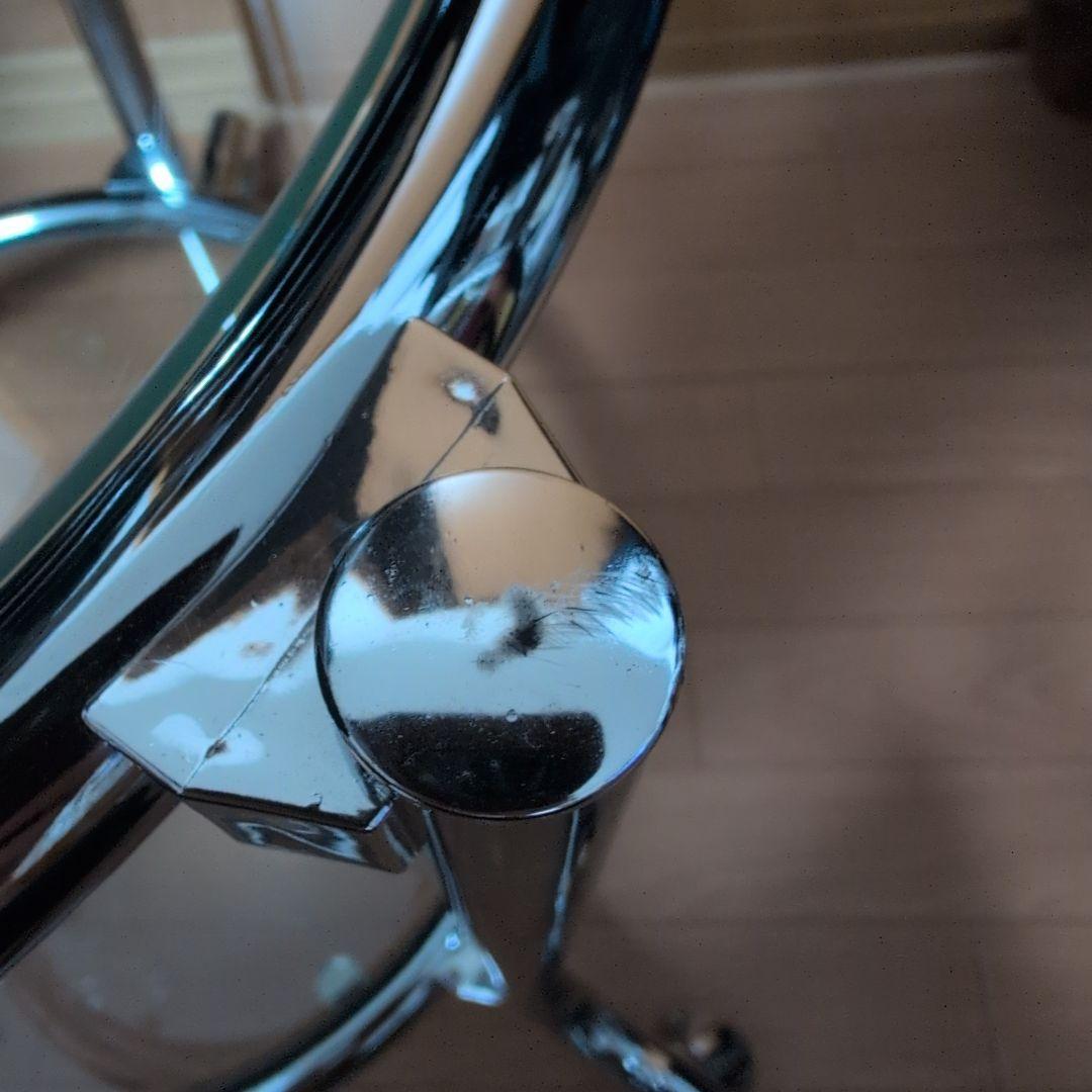 ガラステーブル3段　ミッドセンチュリー　ラウンドテーブル　コーヒーテーブル