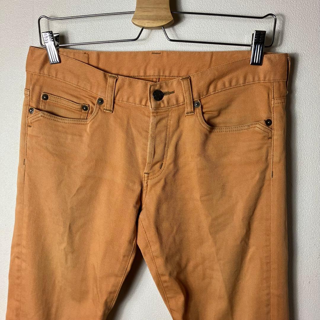 大人気　ヒステリックグラマー　デニムジーンズ　30インチ極細　オレンジ