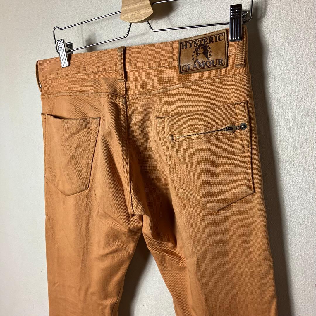 大人気　ヒステリックグラマー　デニムジーンズ　30インチ極細　オレンジ