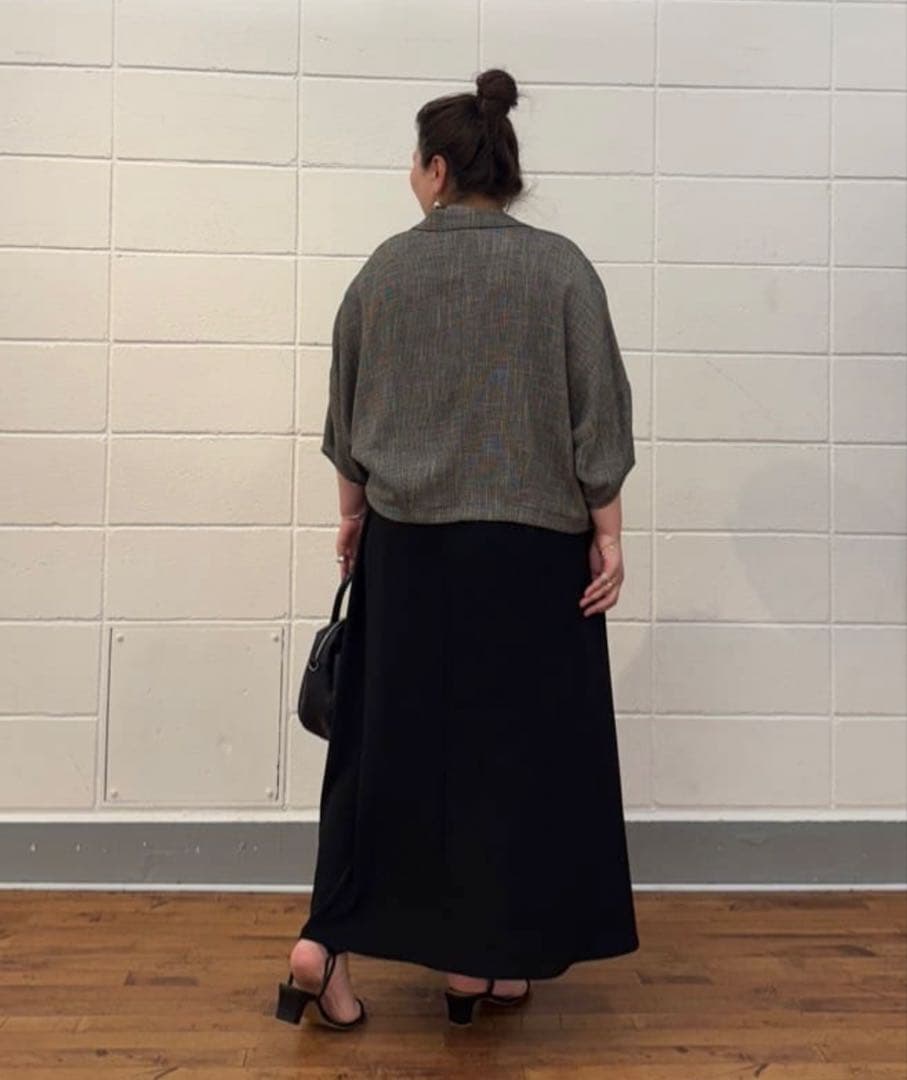 ビアズリー beardsley ハーフスリーブツイードジャケット