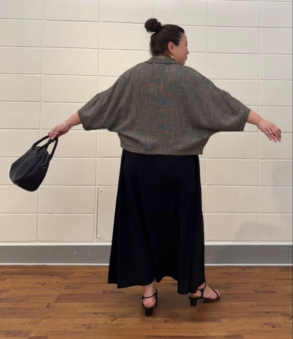 ビアズリー beardsley ハーフスリーブツイードジャケット