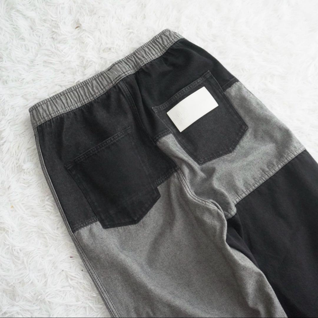 希少サイズ ✨極美品 アディダス パッチワークジーンズ デニム ワイドパンツ