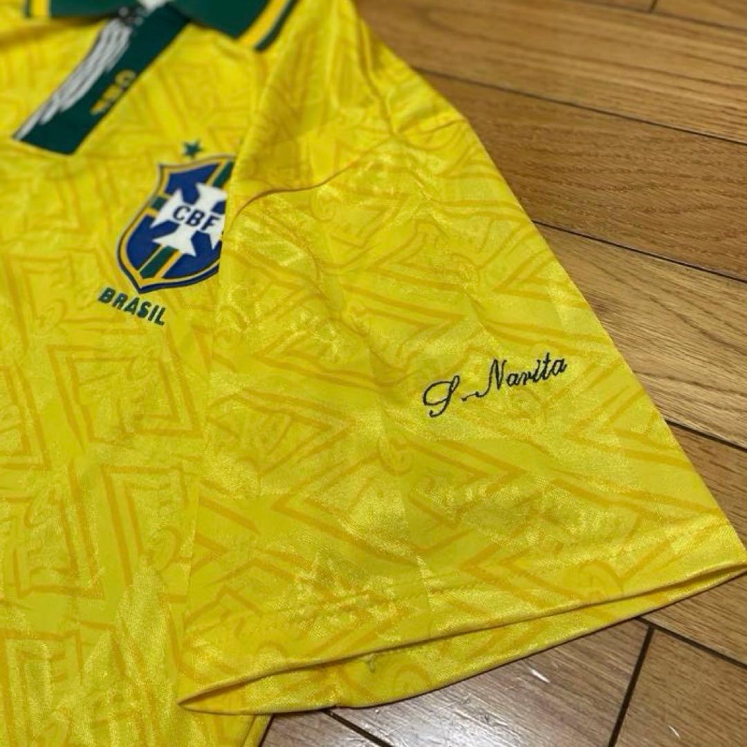 ビンテージ 90s ブラジル代表 ゲームシャツ ユニフォーム イングランド製