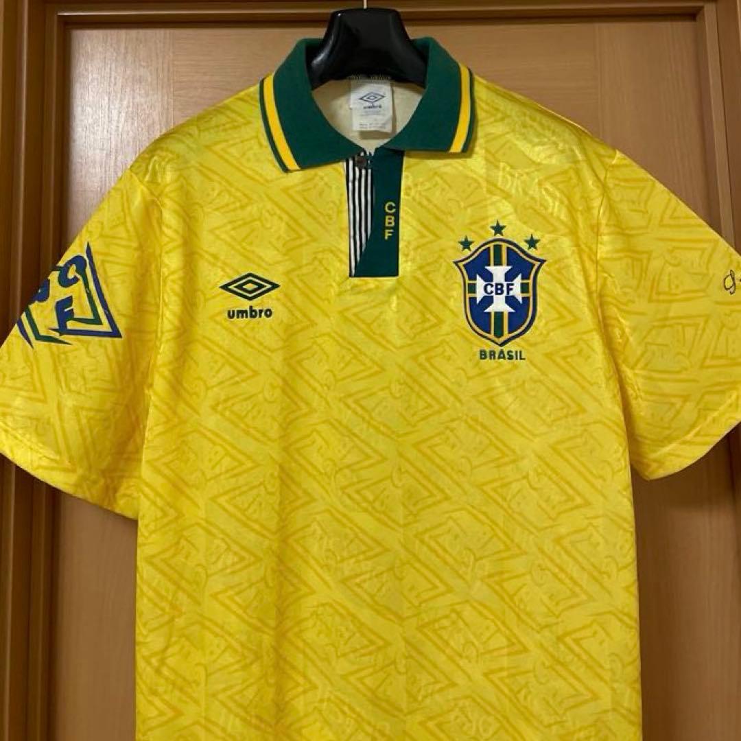 ビンテージ 90s ブラジル代表 ゲームシャツ ユニフォーム イングランド製