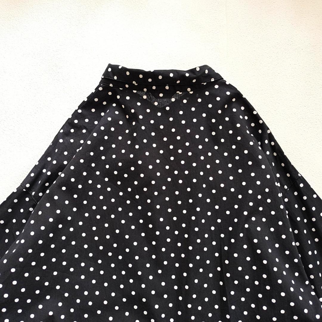 極美品 ichi イチ ドット タック ワンピース ちび襟 日本製 ナチュラン