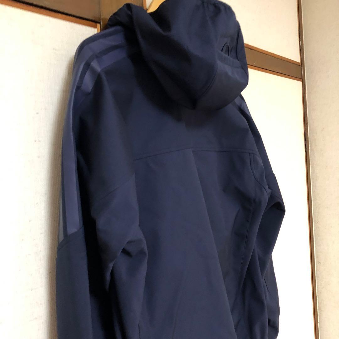 adidas フード付きネイビーウィンドブレーカーXL 新品未使用