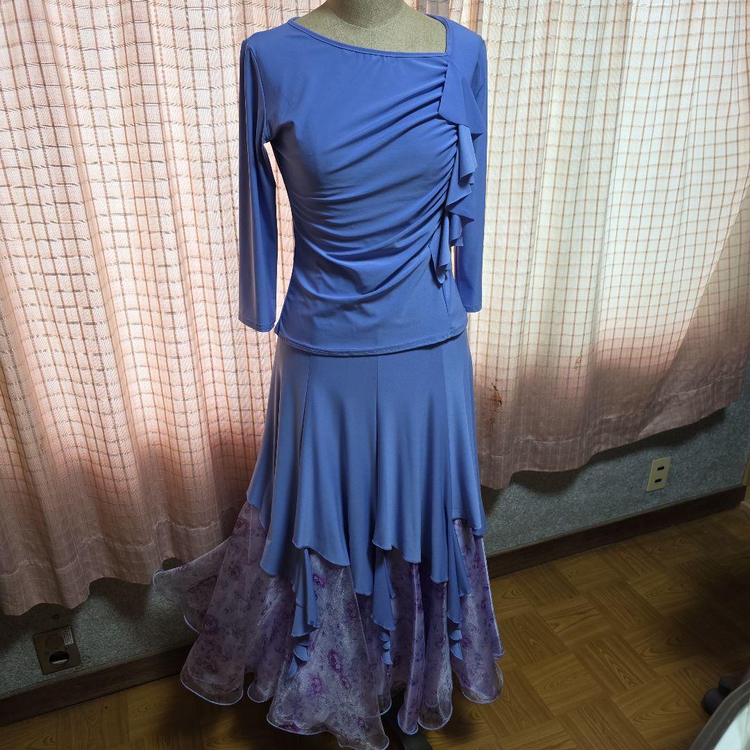 社交ダンス トップス 　スカート　ツーピース