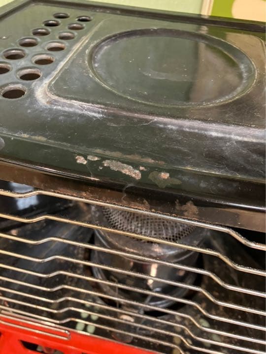 石油ストーブ 昭和レトロ オレンジ 赤 インテリア レトロポップ