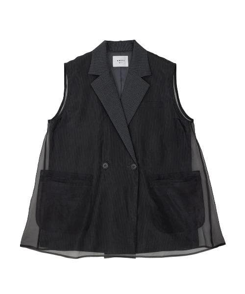 トップス Ameri MEDI SHEER DOCKING LADY LIKE VEST