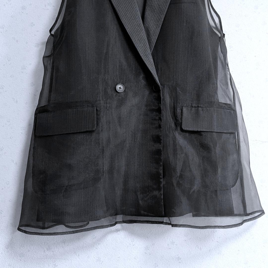 トップス Ameri MEDI SHEER DOCKING LADY LIKE VEST