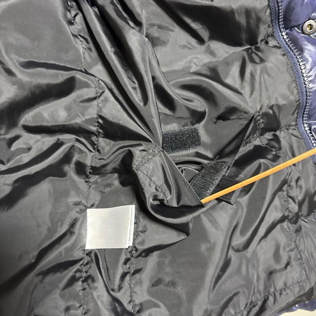 CAMP7 ネイビー ダウンベスト フード ファー Y2K ドローコード有り