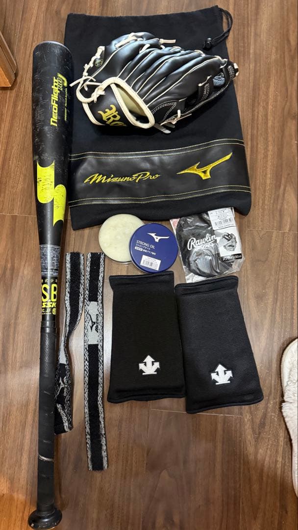 ssk 少年軟式用バット グローブ専用袋付き・お手入れ用品・エルボーガード
