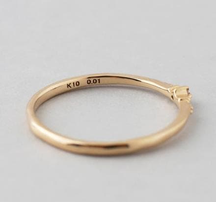 【キラキラ星】美品 SIENA ROSE ゴールドリング 9号 箱あり