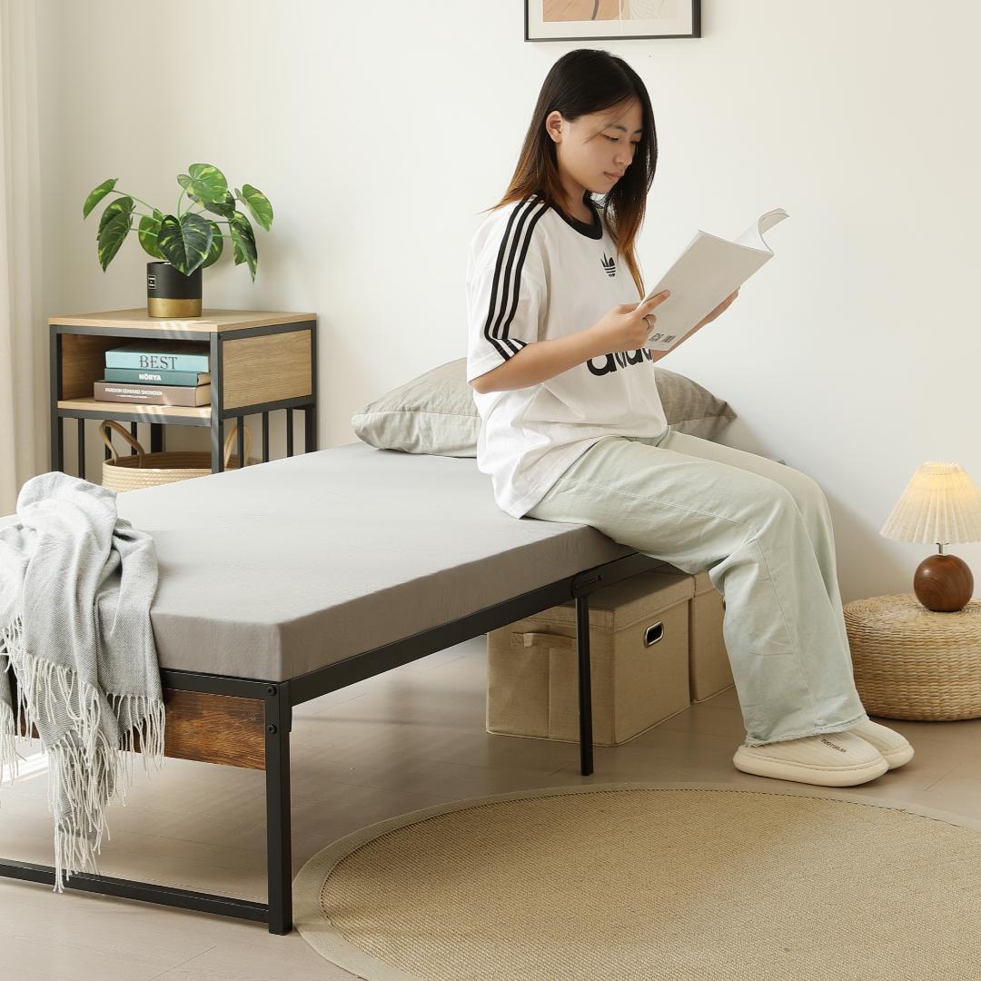 【限定セール】超人気！ベッドフレーム パイプベッド【シングル S】BROWN