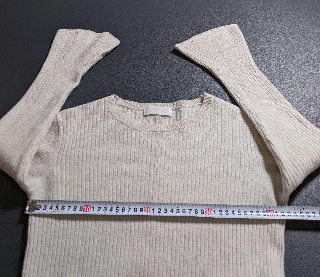 ガリャルダガランテ／23AW 定価3万円 フレアスリーブ リブニットワンピース