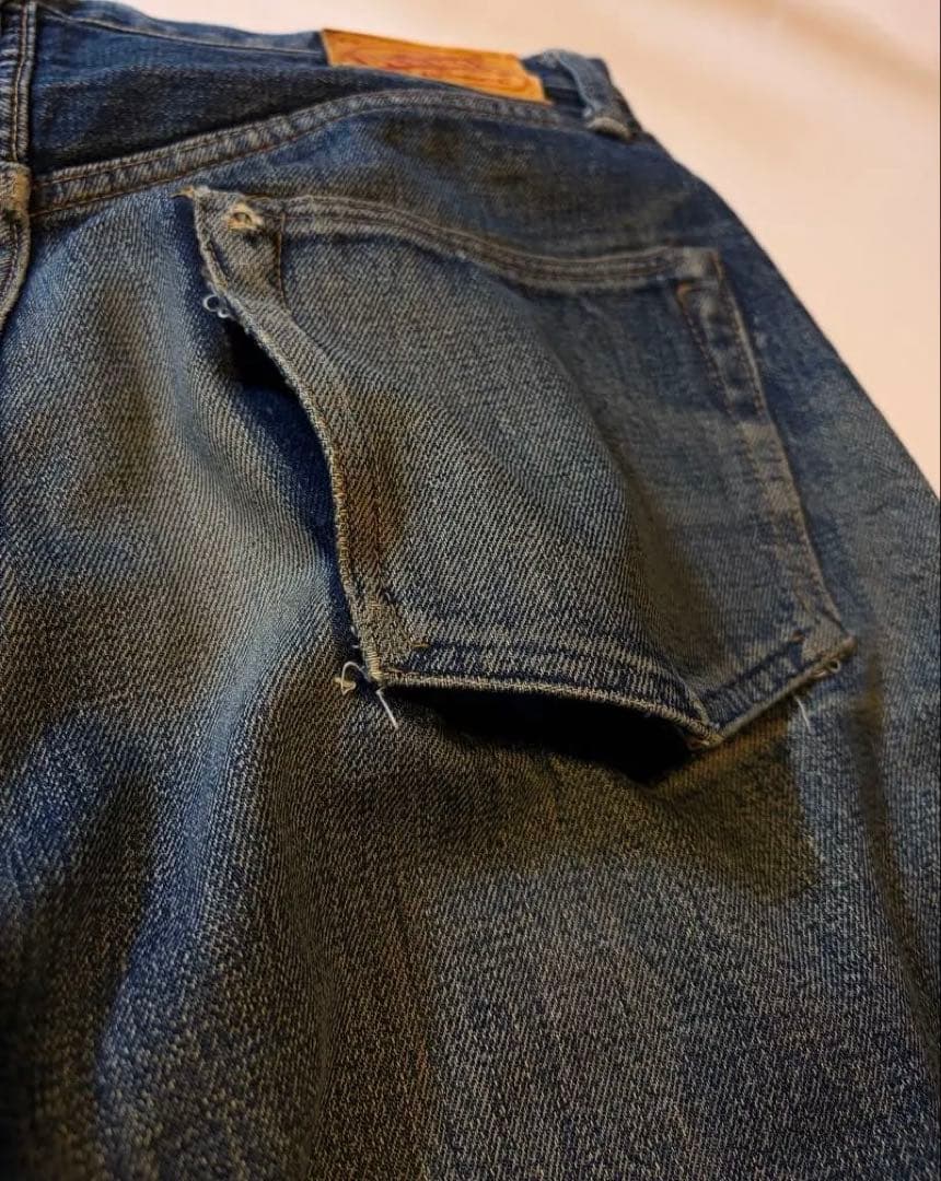 旧ドゥニームDENIMEオリゾンティ期 　　XXデニムパンツ鬼ヒゲ蜂の巣