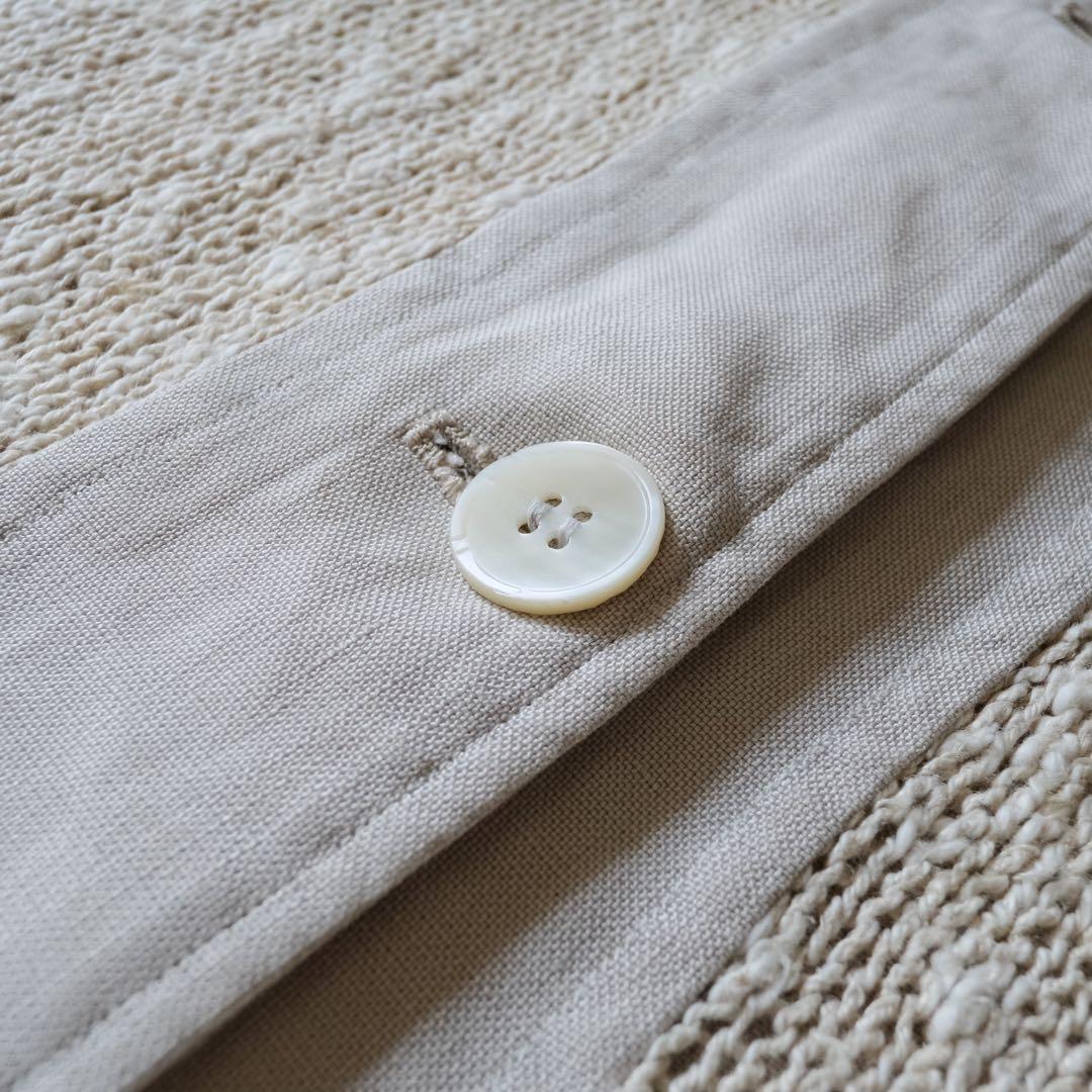 50s 60s euro vintage リネン シャツ ジャケット イタリア製