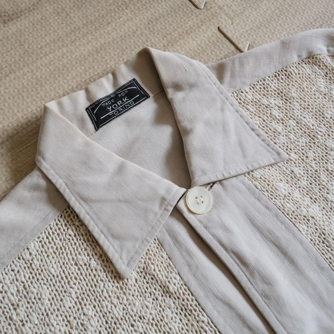 50s 60s euro vintage リネン シャツ ジャケット イタリア製