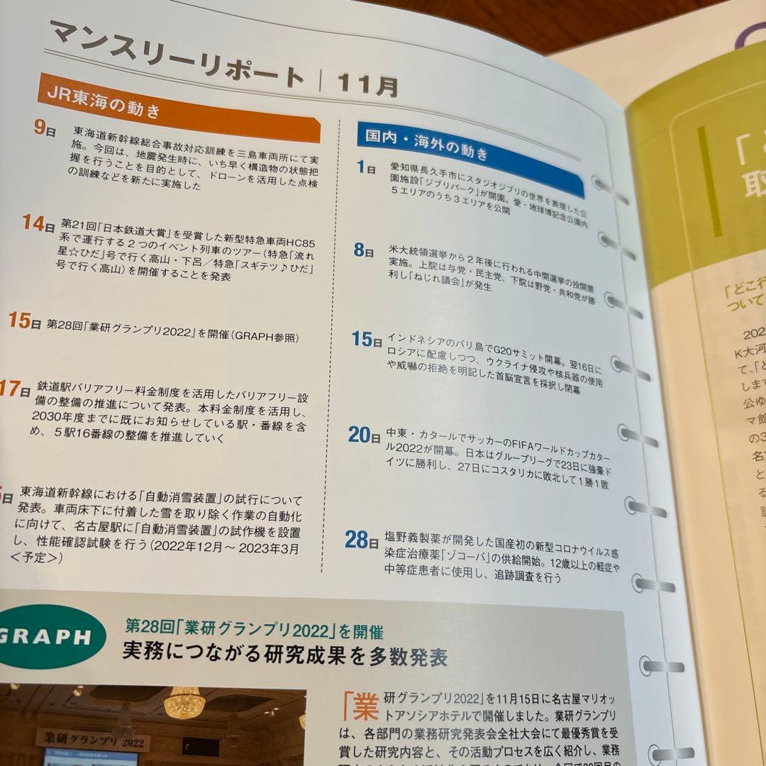 JR東海関係者の月刊誌『月刊 JR東海』2023年 12冊揃い
