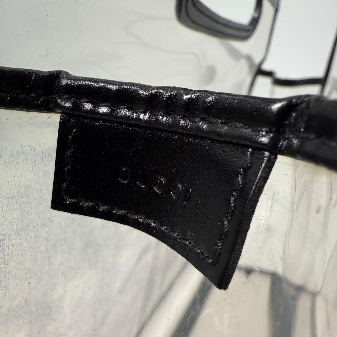 GUCCI グッチ トートバッグ 2way スケルトン ビニール レザー