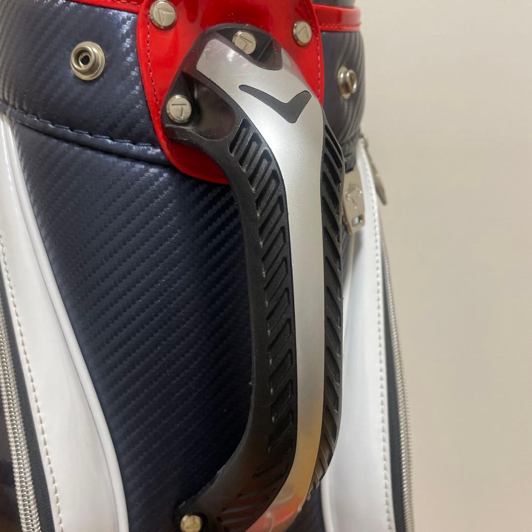 【期間限定価格】キャロウェイ キャディバッグ エナメルカーボン調トリコロール