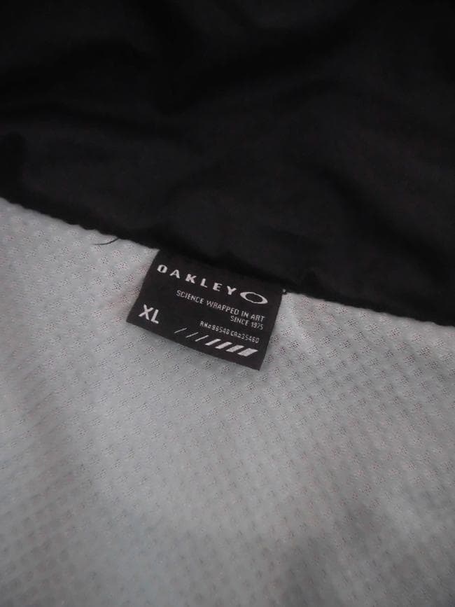 OAKLEY オークリー ロゴプリント ロング ベンチコート XL 中綿入り 黒