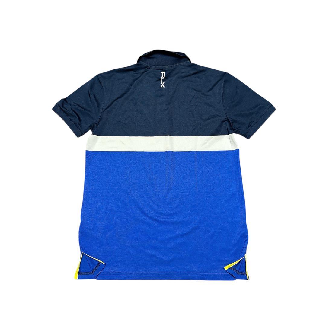 美品　RLX ポロシャツ ゴルフ　ネイビー　ブルー　ホワイト　ラルフローレン