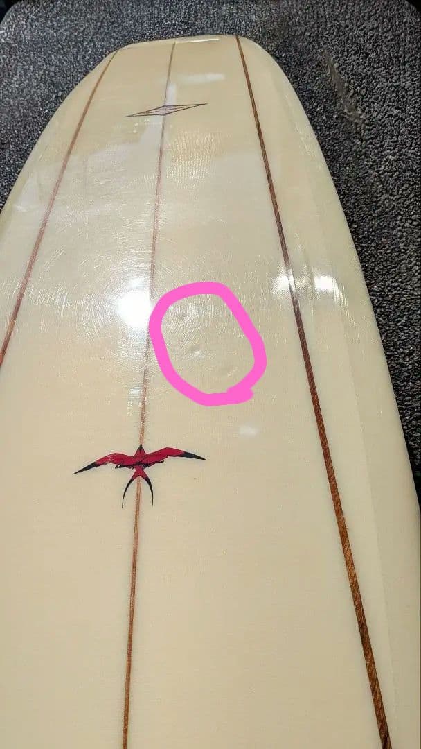 HPDドナルドタカヤマ ロングボード 9'2\"中古 レッドフィン