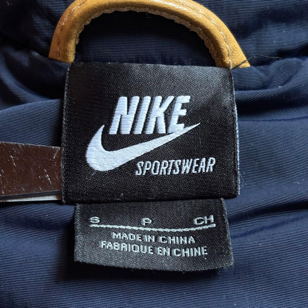 【2010年製】 ナイキスポーツウェア カウレザーダウンベスト バイカラー S