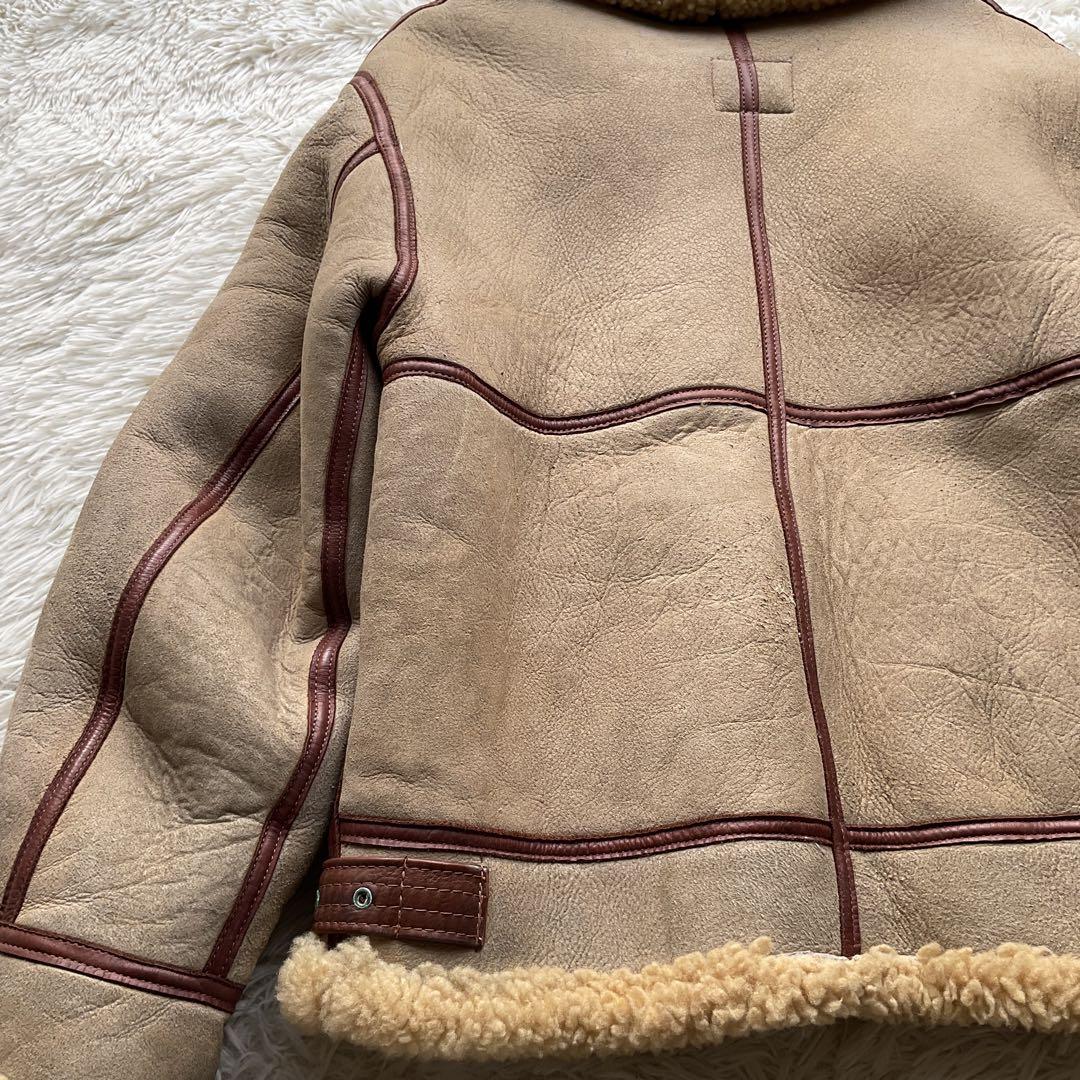 希少✨90's AVIREX B-3 リアルムートン　シープスキン　38 レザー