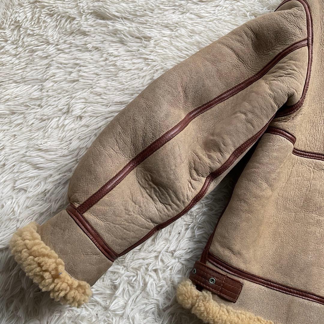 希少✨90's AVIREX B-3 リアルムートン　シープスキン　38 レザー